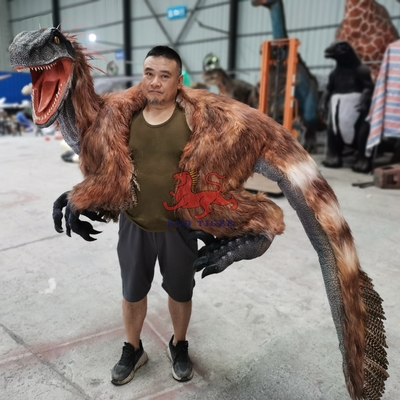 खेल के मैदान डायनासोर कंधे कठपुतली बच्चों की उम्र Deinonychus कठपुतली